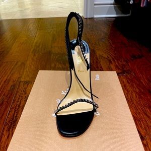 Christian Louboutin “So Me” black and silver stiletto heels. Size 41, NIB